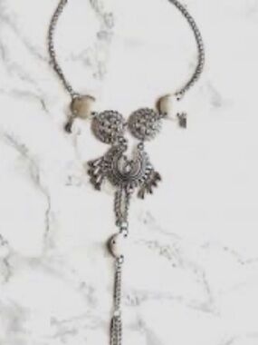 Engraved Om Charm Choker Necklace